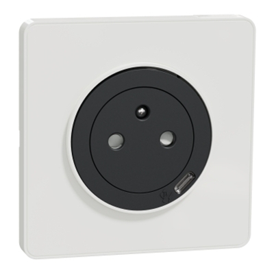PRISE AFFLEURANTE + USB C10.5W - ANTHRACITE
