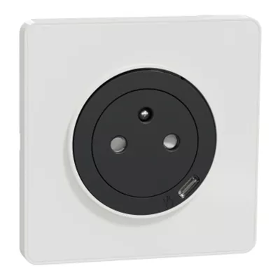 PRISE AFFLEURANTE + USB C10.5W - ANTHRACITE