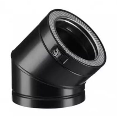 COUDE 45° Ø 100 TI NOIR MAT