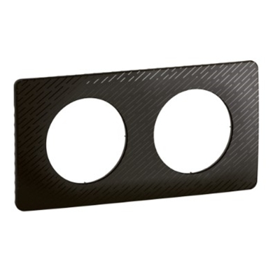 PLAQUE DE FINITION CELIANE 2 POSTES - NOIR METEORE
