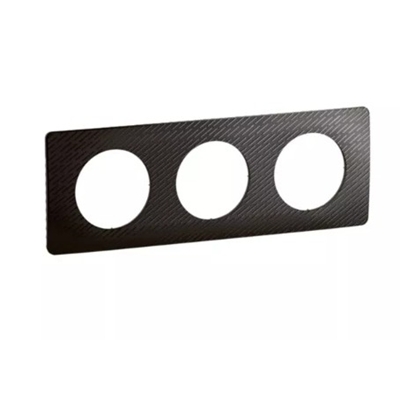 PLAQUE DE FINITION CELIANE 3 POSTES - NOIR METEORE