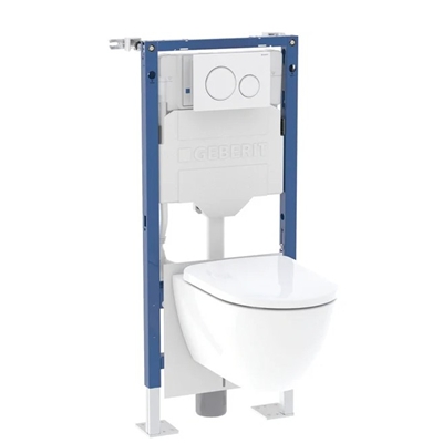 BATI-PACK WC TURBOFLUSH + BATI DUOFIX 112 CM E PLAQUE SIGMA BLANCHE
