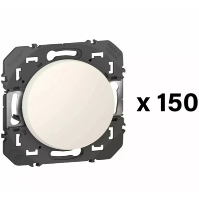 LOT DE 150 INTERRUPTEURS OU VA-ET-VIENT DOOXIE 10AX 250V~ FINITION BLANC