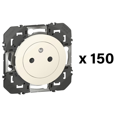 LOT DE 150 PRISES DE COURANT 2P+T SURFACE DOOXIE 16A FINITION BLANC