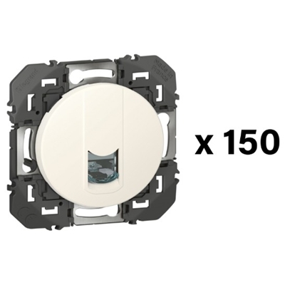 LOT DE 150 PRISES RJ45 CATEGORIE6 FTP DOOXIE FINITION BLANC