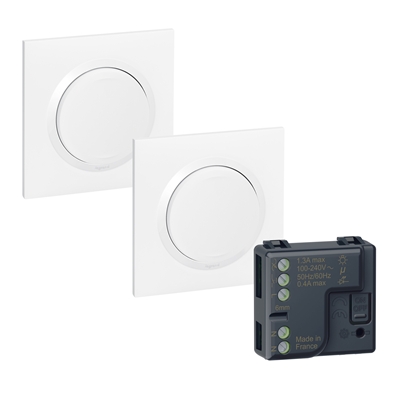 PRET A POSER DOOXIE 2 COMMANDES SANS FIL SANS PILE + 1 MICROMODULE - BLANC