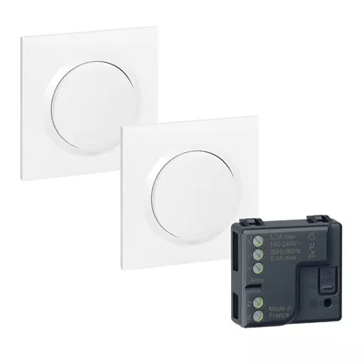 PRET A POSER DOOXIE 2 COMMANDES SANS FIL SANS PILE + 1 MICROMODULE - BLANC
