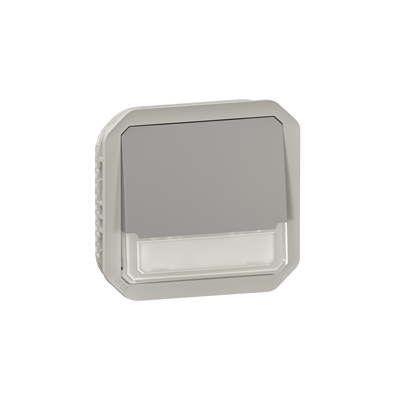 POUSSOIR NO-NF LUMINEUX PORTE-ETIQUETTE PLEXO COMPOSABLE GRIS