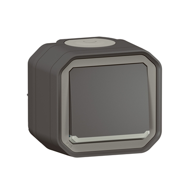 INTERRUPTEUR OU VA-ET-VIENT TEMOIN 10AX 250V PLEXO COMPLET SAILLIE ANTHRACITE