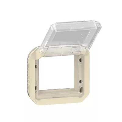 ADAPTATEUR PLEXO A VOLET TRANSPARENT POUR MOSAIC - COMPOSABLE SABLE