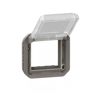ADAPTATEUR PLEXO A VOLET TRANSPARENT POUR MOSAIC - COMPOSABLE ANTHRACITE
