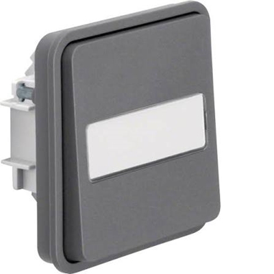 POUSSOIR A FERMETURE PORTE ETIQUETTE 1F ASSOCIABLE GRIS IP55