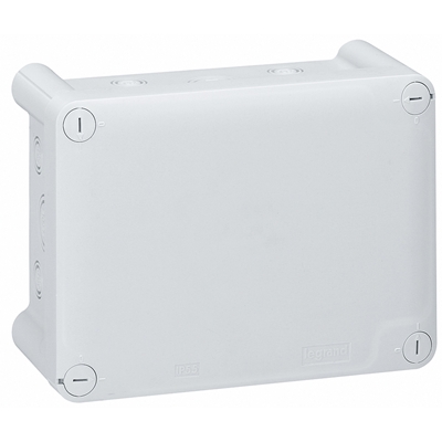 BOITE DE DERIVATION RECTANGULAIRE POUR PRESSE-ETOUPE PLEXO GRIS - 155X110X74MM