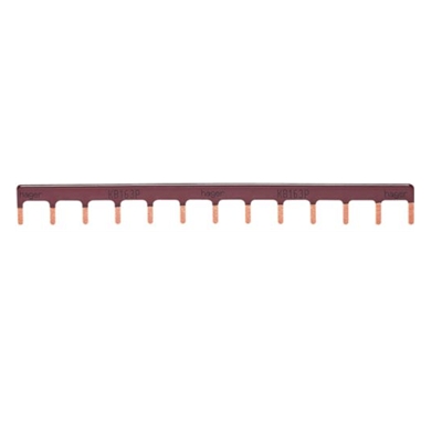 BARRE DE PONTAGE UNIPOLAIRE ROUGE 13 MODULES