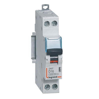 DISJONCTEUR DNX³ 4500 - VIS/VIS - U+N 230V - 4,5KA - COURBE D - 1 MODULE