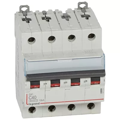 DISJONCTEUR DX³ 6000 -VIS/VIS- 4P- 400V~-40A-COURBEC-PEIGNE