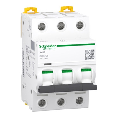 DISJONCTEUR IC60N TRIPOLAIRE 3P 10KA COURBES C 6A MERLIN