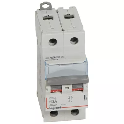 INTERRUPTEUR-SECTIONNEUR DX³-IS 2P 400V~ - 63A - 2 MODULES