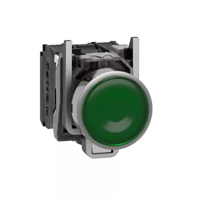 HARMONY XB4 POUSSOIR LUMINEUX LED 1F+1O 230V VERT D22