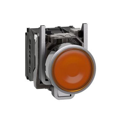 XB4BW35M5 BOUTON POUSSOIR ORANGE COMPLET