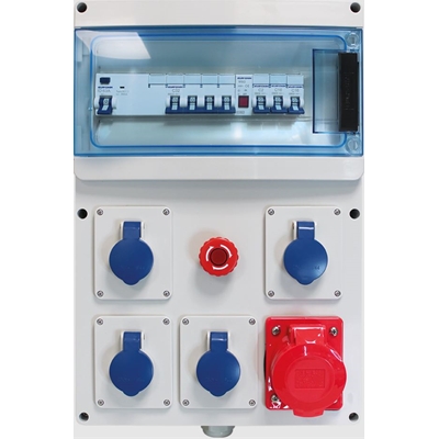 COFF.CHANT. 4PC 16A 1P+N 230V + 1PC 32A 3P+N+T 400V CEI309
