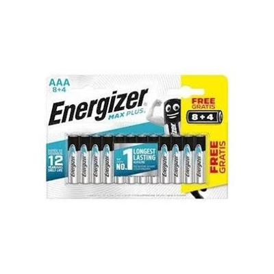 PILES AAA LR03 1.5V ALCALINE MAX PLUS ENERGIZER B8+4