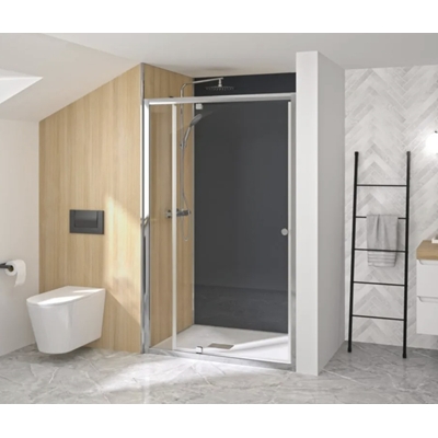SUPRA PORTE PIVOTANTE 120CM CHROME TRANSPARENT