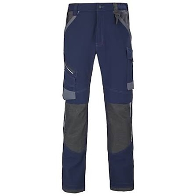 PANTALON STRETCH RULER  BLEU MARINE / NOIR