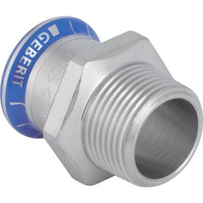 Raccord Geberit Mapress Acier Inox avec filetage mâle