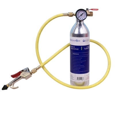 PISTOLET, FLEXIBLE ET BOUTEILLE POUR SOLVANT DE RINÇAGE LIQUIDE