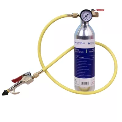 PISTOLET, FLEXIBLE ET BOUTEILLE POUR SOLVANT DE RINÇAGE LIQUIDE