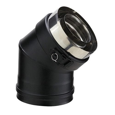 COUDE 45° PGI 80/130 NOIR EC45°80/130PGI-9030