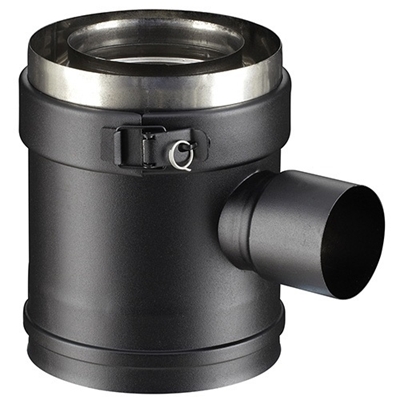 TÉ PRISE D'AIR PGI NOIR Ø 80 /130