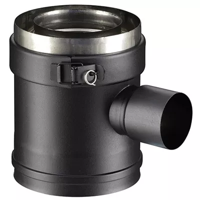 TÉ PRISE D'AIR PGI NOIR Ø 80 /130