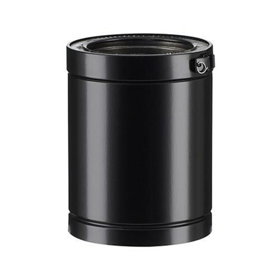ELEMENT DROIT 10 CM Ø100 TI NOIR MAT