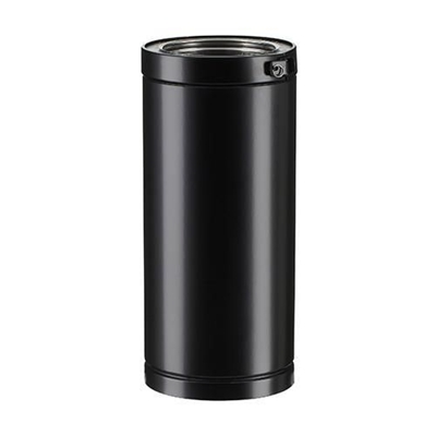 ELEMENT DROIT 45 CM Ø 100 TI NOIR MAT