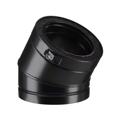 COUDE 30° Ø 180 TI NOIR MAT