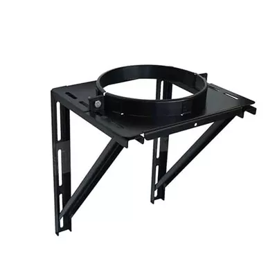 SUPPORT MURAL INOX Ø 150 TZ NOIR MAT - RAL 9019