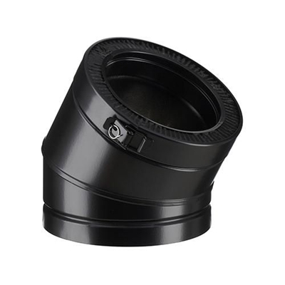 COUDE 30° Ø 150 ZI NOIR MAT 9019