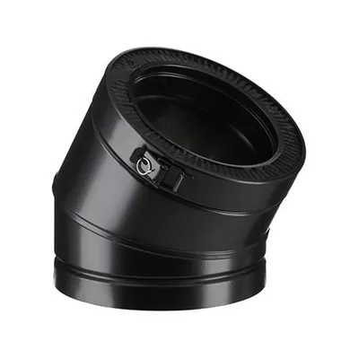 COUDE 30° Ø 150 ZI NOIR MAT 9019