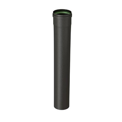 CONDUIT PELLETS 50CM Ø 80 EMAIL NOIR MAT + JOINT VITON