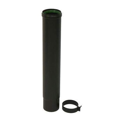 CONDUIT PELLETS 50CM COULISSANT Ø 100 EMAIL NOIR MAT + JOINT