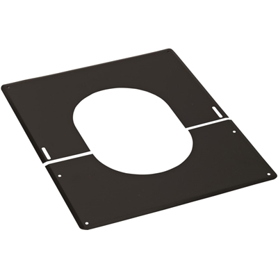 PLAQUE DE FINITION 0 A 30° PELLETS Ø 80 EMAIL NOIR MAT