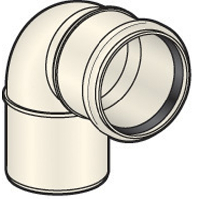 EC90-80PPA ELT COUDE 90° Ø 80MM