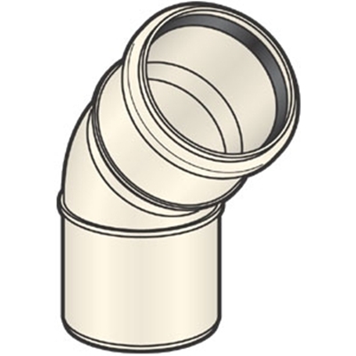 EC45- 80PPA ELT COUDE 45° Ø 80MM