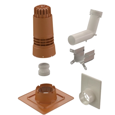 KIT 2 EN 1 RENOLUX CONDENSATION Ø80/125MM OCRE