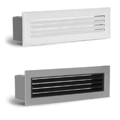 BOUCHE DECOMPRESSION LAMELLE 190X60 BLANCHE + CADRE