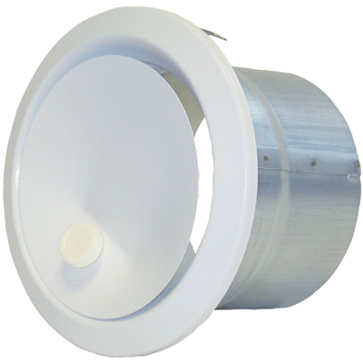 BOUCHE ACIER BLANCHE ORIENTABLE Ø100 + MANCHETTE 150MM