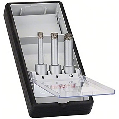 COFFRET DE 3 SCIES TREPAN DIAMANT A SEC EASY DRY Ø 6/8/10