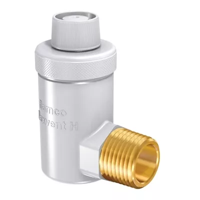 PURGEUR AUTOMATIQUE À FLOTTEUR D'ÉQUERRE 1/2'' MÂLE BLANC POUR RADIATEUR